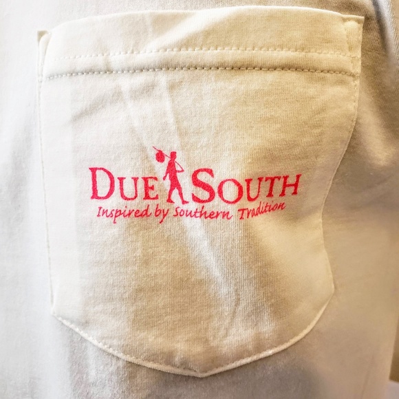 Due South Pink Blue Pocket T - Picture 4 of 8